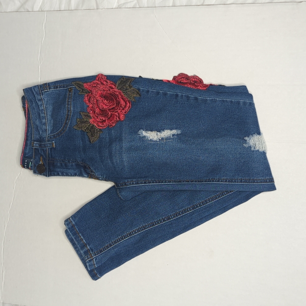 Boom Boom Jeans With Rose Applique View 2